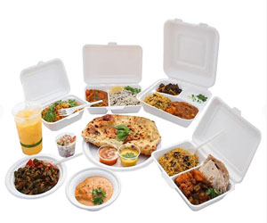 Bagasse Meal Box 2 Compartment - 50 Per Pack